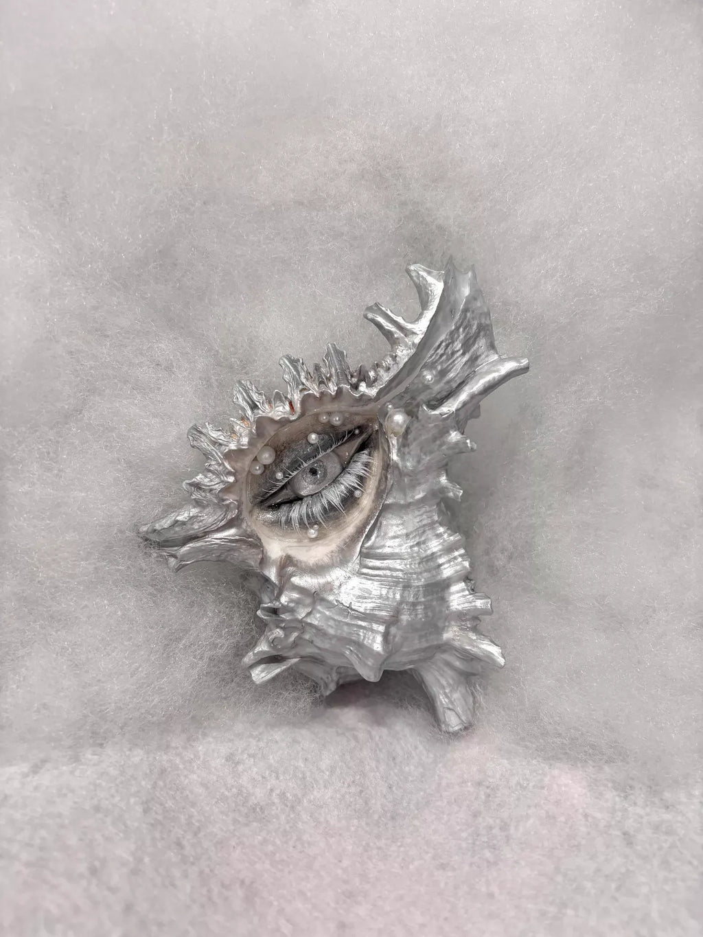 The Conch Eye — Moonwhite Silver Shell Ocular Relic - Awhisker