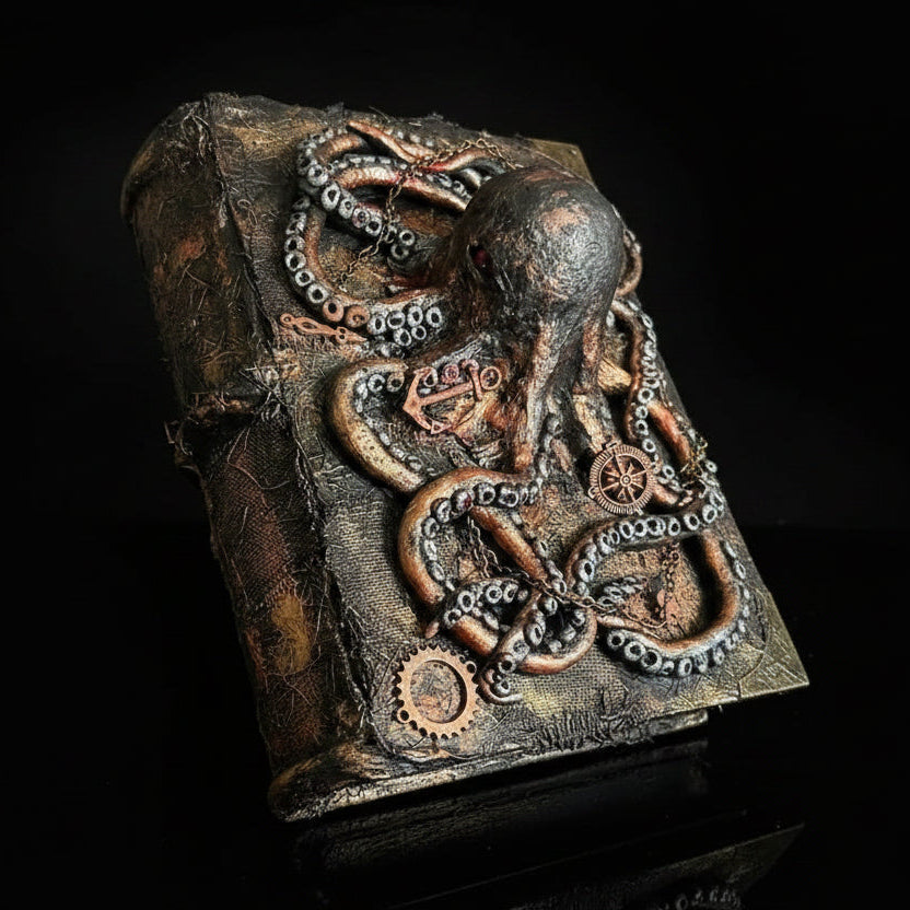 The Necronomicon Grimoire — Cthulhu Burned-Page Eldritch Relic - Awhisker