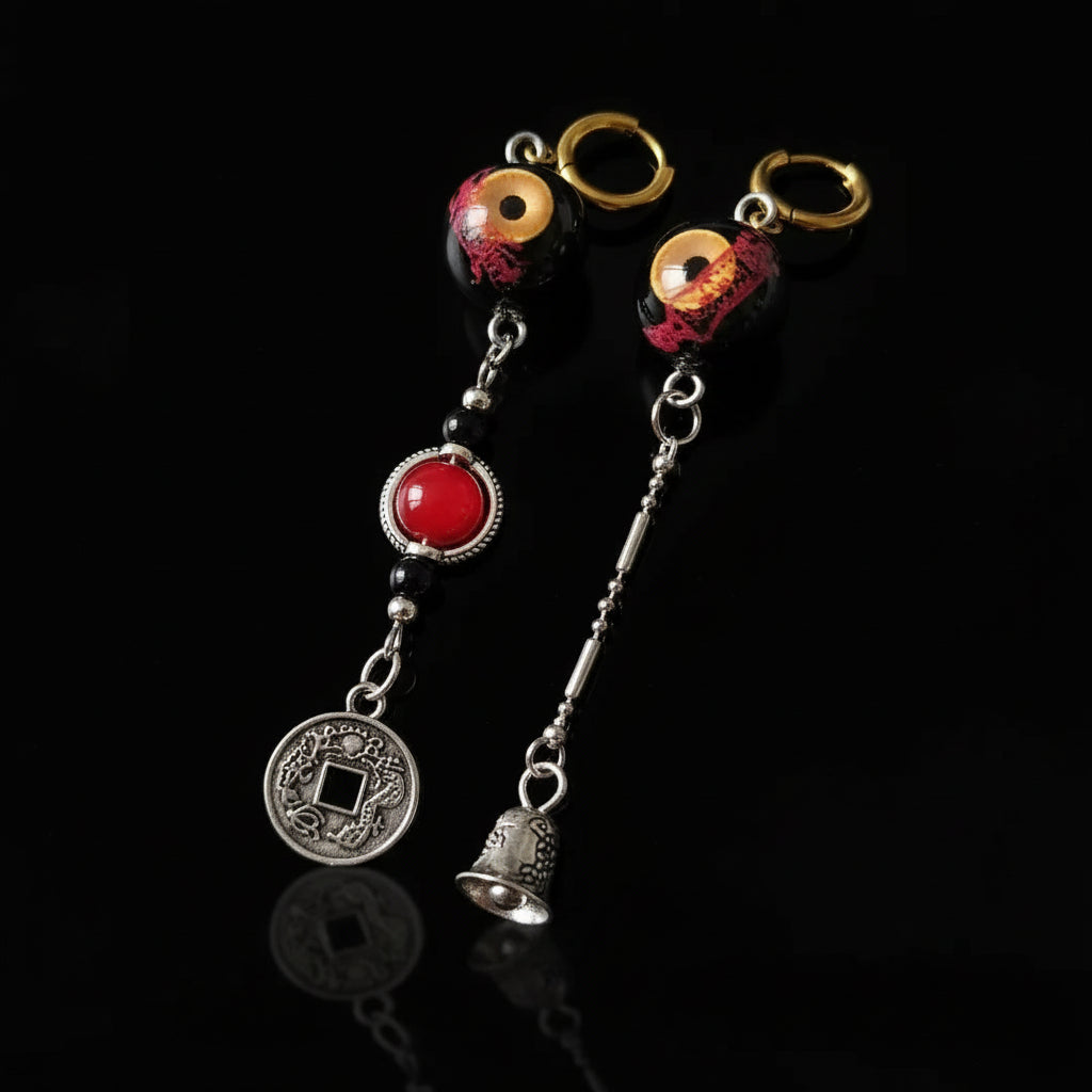 The Sealed Revenant — Jiangshi Blood Vein Faux Ocular Earring - Awhisker