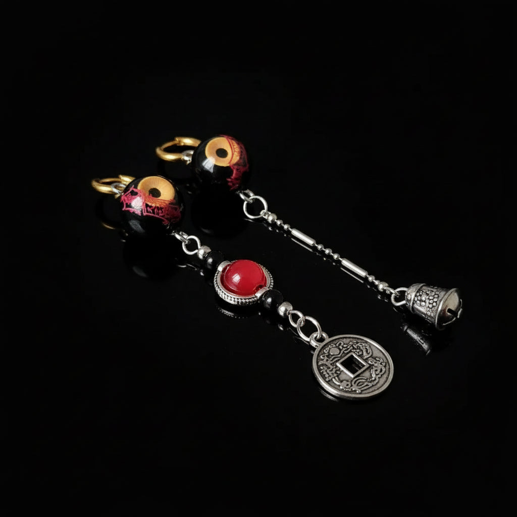 The Sealed Revenant — Jiangshi Blood Vein Faux Ocular Earring - Awhisker