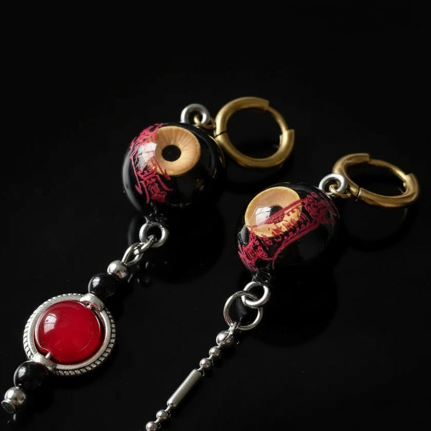 The Sealed Revenant — Jiangshi Blood Vein Faux Ocular Earring - Awhisker