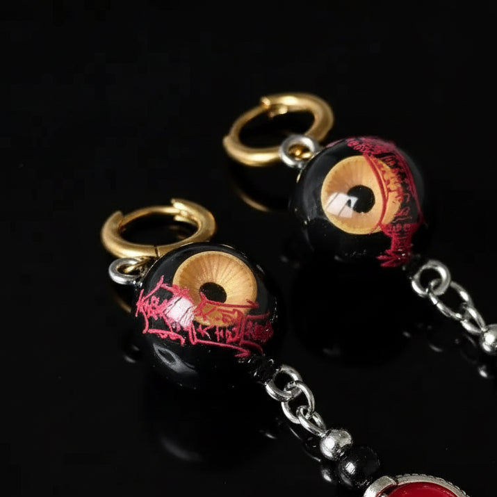 The Sealed Revenant — Jiangshi Blood Vein Faux Ocular Earring - Awhisker