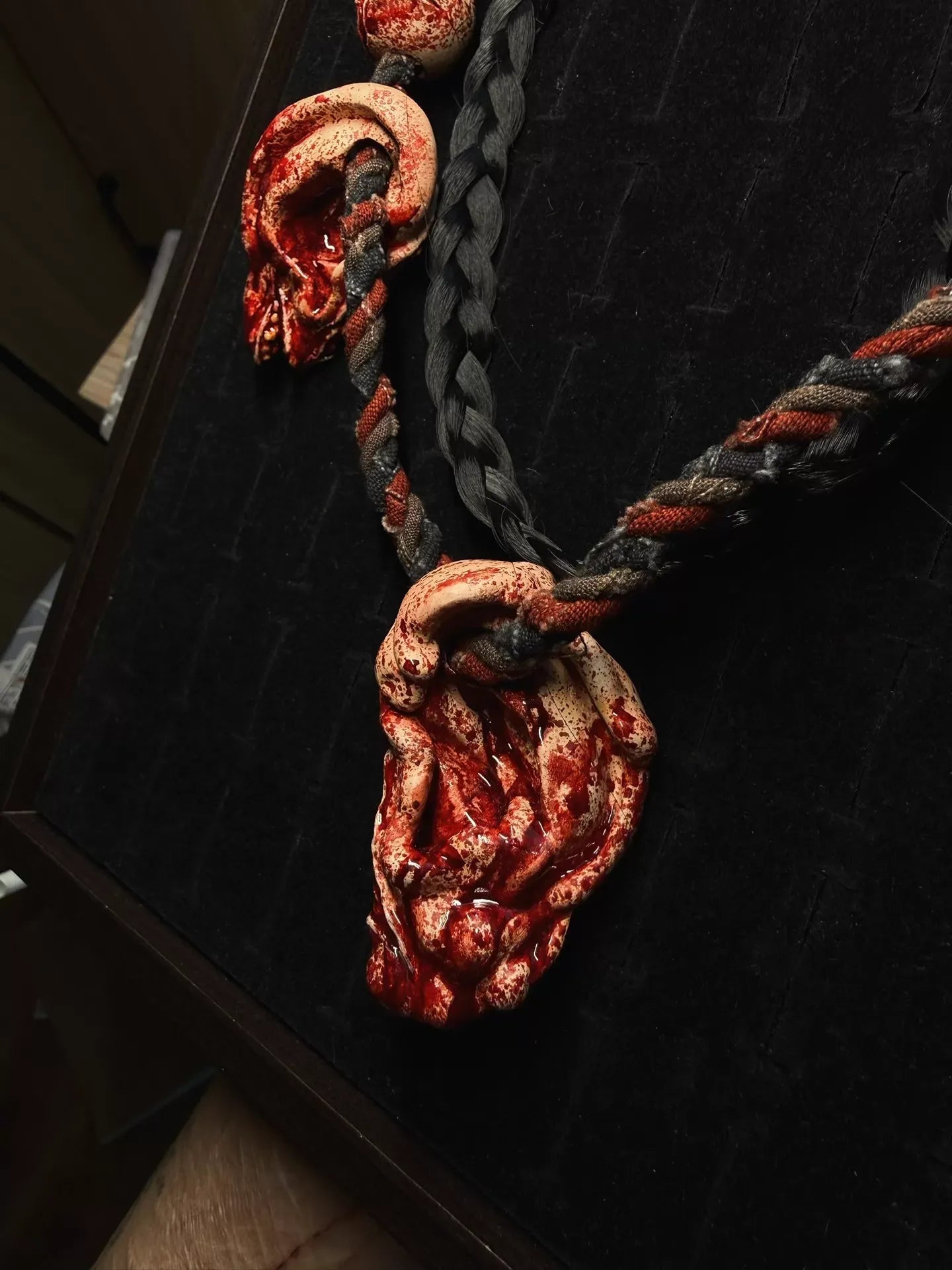 The Severed Auricle — Artisan-Sculpted Faux Ear Relic Necklace - Awhisker