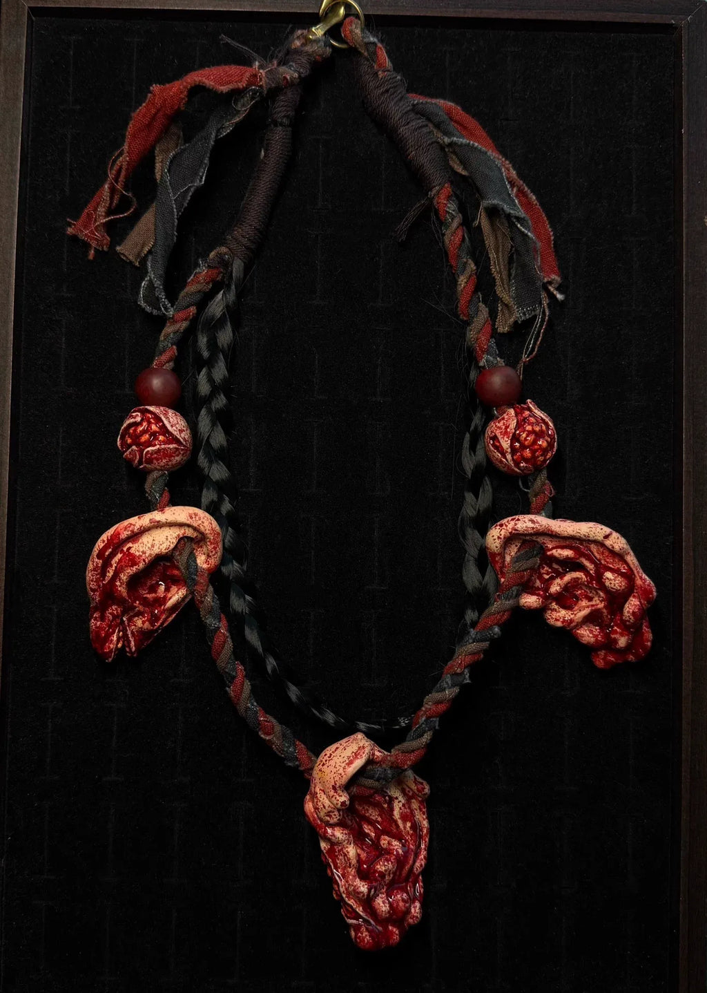 The Severed Auricle — Artisan-Sculpted Faux Ear Relic Necklace - Awhisker