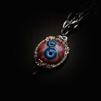The Twin Abyss Sentinel — Dual Blue Eyeball Relic Pendant Necklace - Awhisker