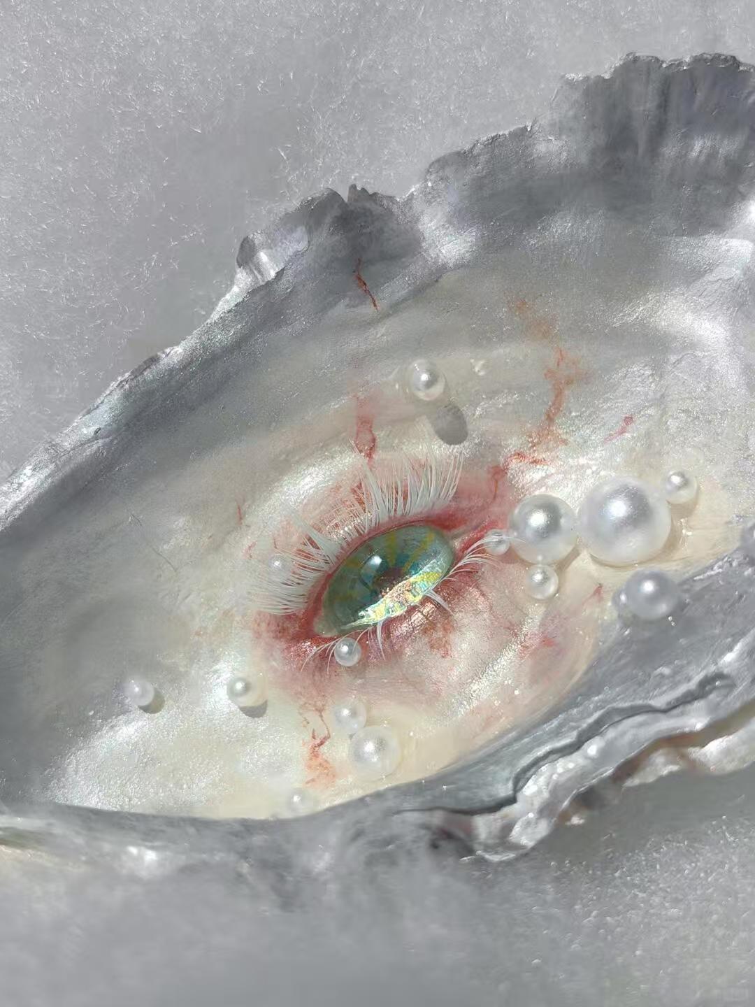Oyster Shell - Eye of the Tide Handmande Artwork - Awhisker