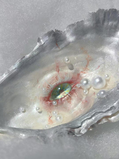 Oyster Shell - Eye of the Tide Handmade Artwork - Awhisker