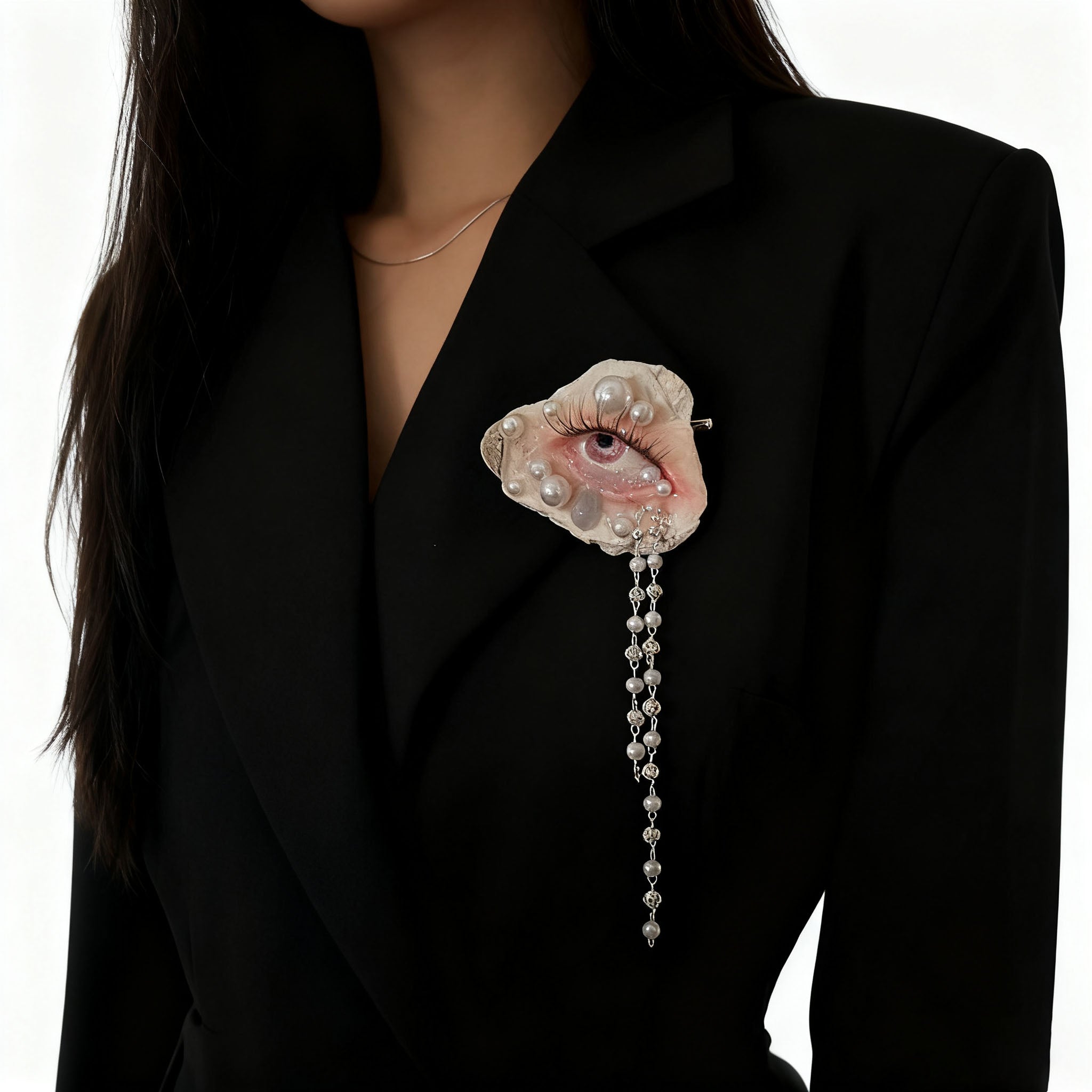 Oyster Eyes - Tears of a Dream, Handmade Badge - Awhisker