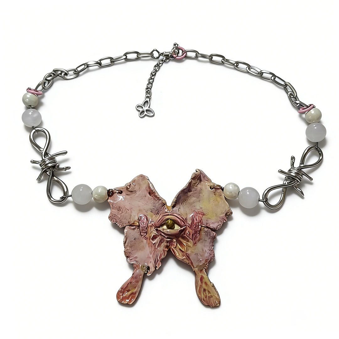 Negation&Ode - Handmade Clay Butterfly Necklace - Awhisker