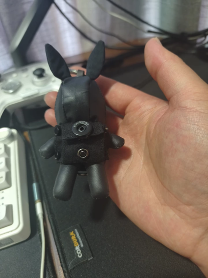 Gas Mask Rabbit — Steampunk Plush Keychain & Backpack Charm