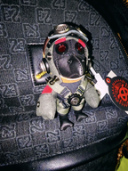 Handmade Bird Pilot Dark Version detail — handcrafted fabric texture and Q-mode design, artisan toy — Awhisker