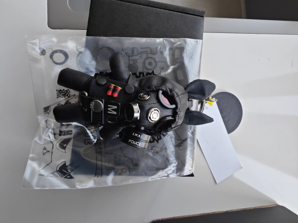 Gas Mask Rabbit — Steampunk Plush Keychain & Backpack Charm
