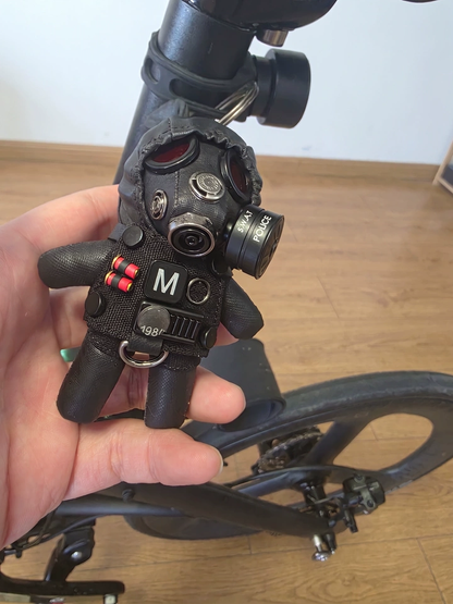 Gas Mask Rabbit — Steampunk Plush Keychain & Backpack Charm