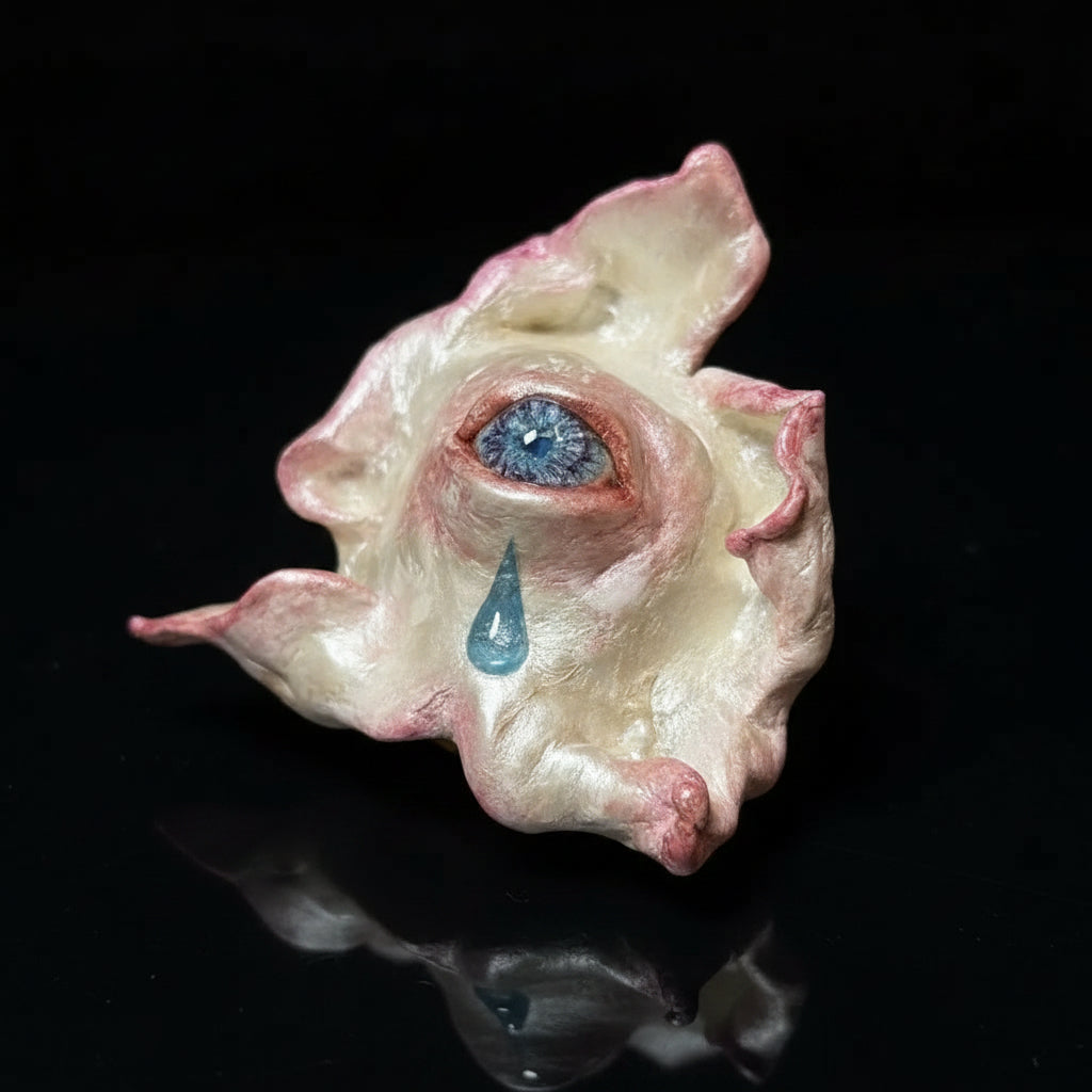 Abyssal Bloom — Hand-Sculpted Stone Clay Grotesque Vessel